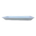 Food Containers & Lids | GEN 15PWH 14.44 in. x 7.88 in. x 1.37 in. #15P Meat Trays - White (200/Carton) image number 2