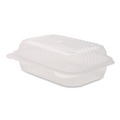 Perforated Roll & Hand Towels | Karat FP-HC96PP-1C Polypropylene Plastic Hinged Container 6 x 9 x 2.97 Clear Plastic 125/Pack 2 Packs/Carton image number 5