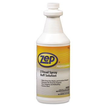 Zep Professional 1041424 1 qt. Bottle Z-Tread Buff-Solution Spray - Unscented (12/Carton)