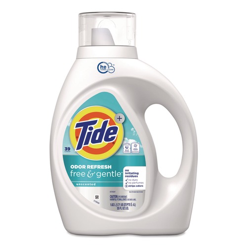 Laundry Detergents | Tide 80816281 55 oz. 39 Loads Free and Gentle Odor Refresh Liquid Laundry Detergent (4/Carton) image number 0
