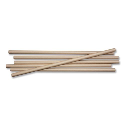 Straws/Stems/Sticks | World Centric ST-PA-8-K 8 in. Sustainable Paper Straws - Kraft (6000/Carton) image number 0