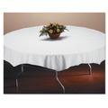 Table Covers & Skirts | Hoffmaster 210101 82 in. Diameter Tissue/Poly Tablecovers - White (25/Carton) image number 3