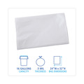 Low-Density Trash Bags | Boardwalk H4832MWK 24 in. x 32 in. 16 gal. 0.5 mil Linear Low Density Industrial Can Liners - White (500/Carton) image number 1