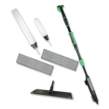 Unger UNGEFKT8 Excella 20 in. Microfiber Head Floor Cleaning Kit - Gray/Black/Green