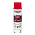 Paint & Paint Supplies | Rust-Oleum 203038CT Industrial Choice 17 oz. Aerosol Can M1800 System Water-Based Precision Line Marking Paint - Flat Safety Red (12/Carton) image number 0