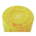 Indoor Waste Receptacles | Rubbermaid Commercial FG264360YEL 44 Gallon Plastic Vented Round Brute Container - Yellow image number 1