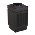 Smoking Receptacles | Safco 9474BL Canmeleon 15-Gallon Polyethylene Recessed Panel Receptacles - Black image number 1