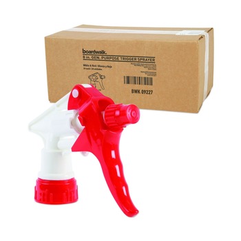 Boardwalk 511264 8 in. Tube Trigger Sprayer for 16 - 24 oz. Bottles - Red/White (24/Carton)