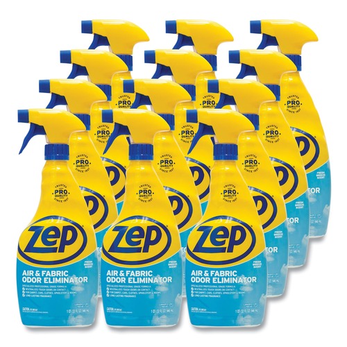 Fabric Refreshers | Zep Commercial ZUAIR32 32 oz. Bottle Air and Fabric Odor Eliminator - Fresh Scent (12/Carton) image number 0