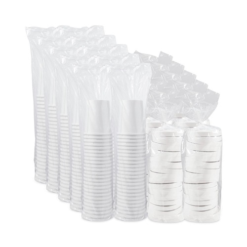 Food Containers & Lids | SOLO KHB32A-2050 32 oz Flexstyle Double Poly Paper Food Combo Packs - White (10/Carton) image number 0