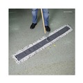 Mop Heads | Boardwalk BWK1660CT 60 in. x 5 in. Cut-End Disposable Cotton Dust Mop Head (12/Carton) image number 2