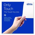 Perforated Roll & Hand Towels | Kleenex 02046 Convenience 9.2 in. x 9.4 in. Multi-Fold Paper Towels - White (150/Pack, 8 Packs/Carton) image number 6