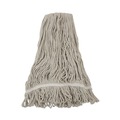 Mop Heads | Boardwalk BWK4032C No. 32 Loop Web/Tailband Value Standard Cotton Mop Head - White (12/Carton) image number 1