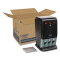 Cutlery Dispensers | Dixie DUSSTDSP3MINI 13.15 x 31.03 x 17.5 Tri-Tower Mini Dispenser - Black/Gray image number 1