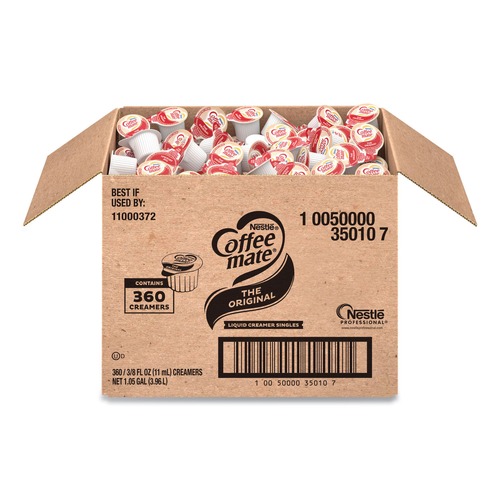 Creamers | Coffee-Mate 11000372 0.38 oz Liquid Coffee Creamer Mini-Cups - Original (360/Carton) image number 0