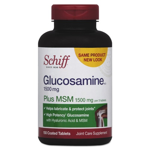 Medicines | Schiff 20525-11019 150 Count Glucosamine Plus MSM Tablet image number 0