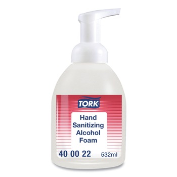 Tork 400022 18 oz. Pump Bottle Unscented Alcohol Foam Hand Sanitizer (6/Carton)