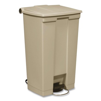 Rubbermaid Commercial FG614500BEIG 18 Gallon Polyethylene Step-On Receptacle - Beige