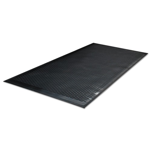 Floor Mats | Guardian 14030500 Clean Step 36 in. x 60 in. Outdoor Rubber Polypropylene Scraper Mat - Black image number 0