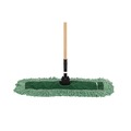 Mop Heads | Rubbermaid Commercial FGJ85700GR00 48 in. x 5 in. Microfiber Looped-End Dust Mop Heads - Green (12/Carton) image number 4