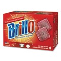 Scouring Pads & Sticks | Brillo 53304 2.5 in. x 3 in. Steel Wool Soap Pads - Gray/Pink (12/Carton) image number 3