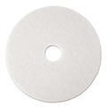 Floor Pads-Cleaning, Buffing & Polishing | 3M 4100-13 4100 13 in. Diameter Low-Speed Super Polishing Floor Pads - White (5/Carton) image number 1