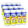 Cleaning Cloths & Wipes | LYSOL Brand 19200-81145 7 in. x 7.25 in. 1-Ply Disinfecting Wipes - Lemon and Lime Blossom, White (35 Wipes/Canister, 12 Canisters/Carton) image number 0