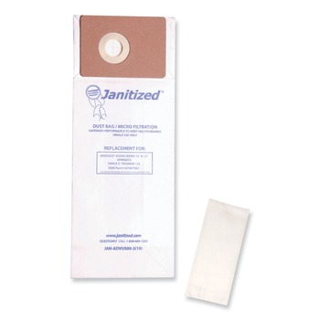 Janitized JAN-ADVU500-2(10) Vacuum Filter Bags Designed to Fit Advance VU500/Triple S Triumph (100/Carton)
