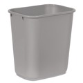 Indoor Waste Receptacles | Rubbermaid Commercial FG295600GRAY 7-Gallon Rectangular Deskside Wastebasket - Gray image number 0