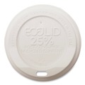 Cup Lids | Eco-Products EP-HL8-WR EcoLid 25 Percent Recycled Content Plastic Hot Cup Lid Fits 8 oz. Hot Cups - White (1000/Carton) image number 1