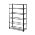 Racks & Shelving | Alera ALESW664818BL NSF Certified 6-Shelf 48 in. x 18 in. x 72 in. Wire Shelving Kit - Black image number 0