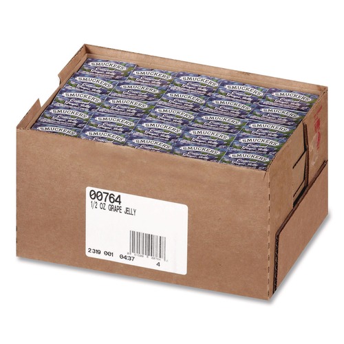 Perforated Roll & Hand Towels | Smucker's 5150000764 0.5 oz. Jelly/Jam Plastic Portion Control Cups - Grape (200/Carton) image number 0