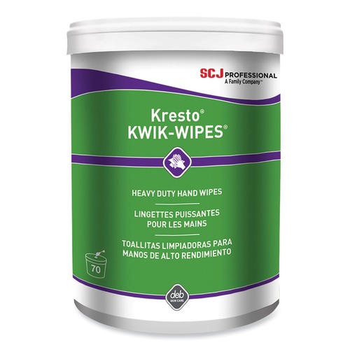 Cleaning Cloths & Wipes | SC Johnson KKW70W 7.9 in. x 5.7 in. 1-Ply Kresto KWIK-WIPES Cloth - Citrus, White (6 Packs/Carton) image number 0