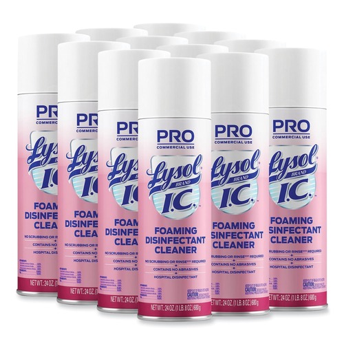 Disinfecting & Cleaning Solutions | LYSOL Brand I.C. 36241-95524 24 oz. Aerosol Spray Foaming Disinfectant Cleaner - Fresh Scent (12/Carton) image number 0