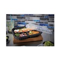 Food Containers & Lids | Pactiv Corp. YCNB12X95203 EarthChoice Entree2Go 3 Compartment 48 oz. 11.75 in. x 8.75 in. x 2.13 in. Plastic Takeout Container - Black image number 3