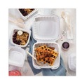 Food Containers & Lids | Pactiv Corp. YCN808010000 8.31 in. x 8.35 in. x 3.1 in. EarthChoice SmartLock Plastic Microwavable MFPP Hinged Lid Container - White (200/Carton) image number 5