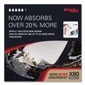 Perforated Roll & Hand Towels | WypAll 41026 12.5 in. x 12 in. 1/4 Fold Power Clean X80 Heavy Duty Cloths - White (200/Carton) image number 4