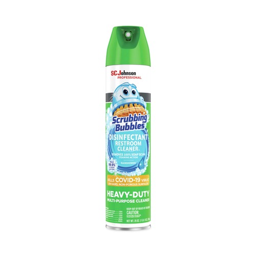 Bathroom Cleaners | Scrubbing Bubbles 313358EA 25 oz Aerosol Spray Disinfectant Restroom Cleaner II - Rain Shower Scent image number 0