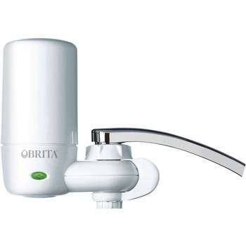  | Brita 42201CT Water Faucet Mount Filtration System with 1 Elite Advanced Replacement Filter - White (4/Carton)
