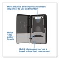 Towel Dispensers | Tork 552548 PeakServe 14.47 in. x 4.04 in. x 25.15 in. Automatic Continuous Paper Hand Towel Dispenser - Black image number 1