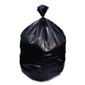 Repro Trash Bags | Boardwalk X7658AKKR01 38 in. x 58 in. 60 gal. 1.5 mil Reprocessed Resin Perforated Roll Can Liners - Black (100/Carton) image number 2