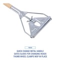 Mop Handles | Boardwalk BWK605 62 in. Wood Handle Quick Change Metal Head Mop Handle for No. 20 and Up Heads image number 5