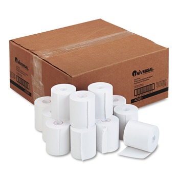 TOWELS AND WIPES | Universal UNV42300 16 lbs. 1/2 in. Core 3 in. x 165 ft. 1 Ply Cash Register/Point Of Sale Roll (50/Carton)