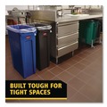 Indoor Waste Receptacles | Rubbermaid Commercial FG354060BLA 23 Gallon Rectangular Plastic Slim Jim Receptacle W/venting Channels - Black image number 6