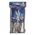 Disposable Knives | WNA REF320KN Reflections Heavyweight Plastic Knife Utensils - Silver (40/Pack) image number 0