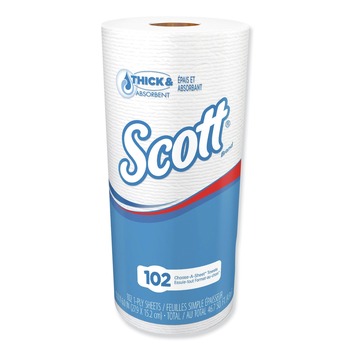 PAPER TOWELS | Scott 47031 Choose-A-Sheet 1-Ply 4.8 in. x 11 in. Mega Kitchen Roll Paper Towels - White (24/Carton)