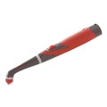 Brushes | Rubbermaid 2057486 Reveal Power Scrubber Red/White Nylon Bristles 1.73-in Brush Red Plastic Handle image number 1