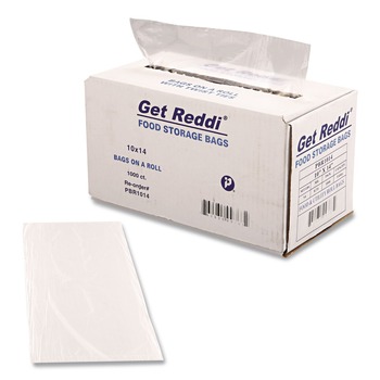FOOD AND UTILITY BAGS | Inteplast Group PBR1014 0.75 mil. 10 in. x 14 in. Food Bags - Clear (1000/Carton)