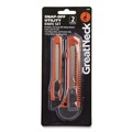 Knives & Multi-Purpose Tools | Great Neck 2SBK 9 mm/18 mm Knife Snap-Off Utility Knife Set - Orange/Black image number 2