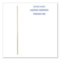 Handles & Braces | Boardwalk BWK122 0.94 in. x 60 in. Threaded End Lacquered Wood Broom Handle - Natural image number 4